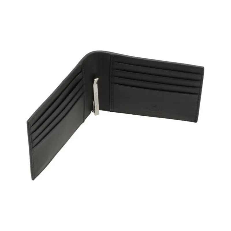 Valentino Calfskin Wallet Men's Black-5