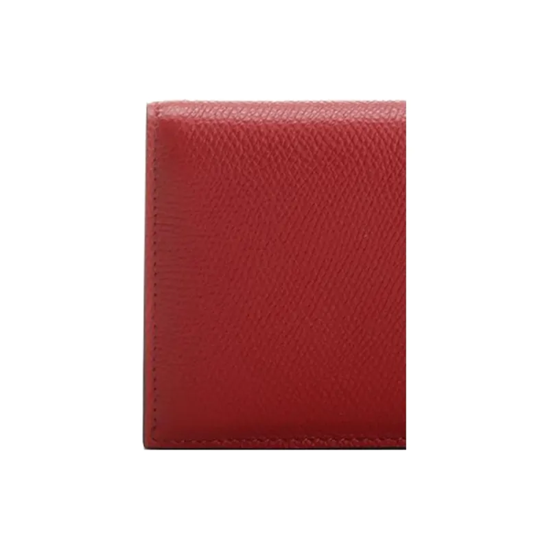 Valentino Vlogo Cow Leather Wallets Card Holders Regular Women's Red-3