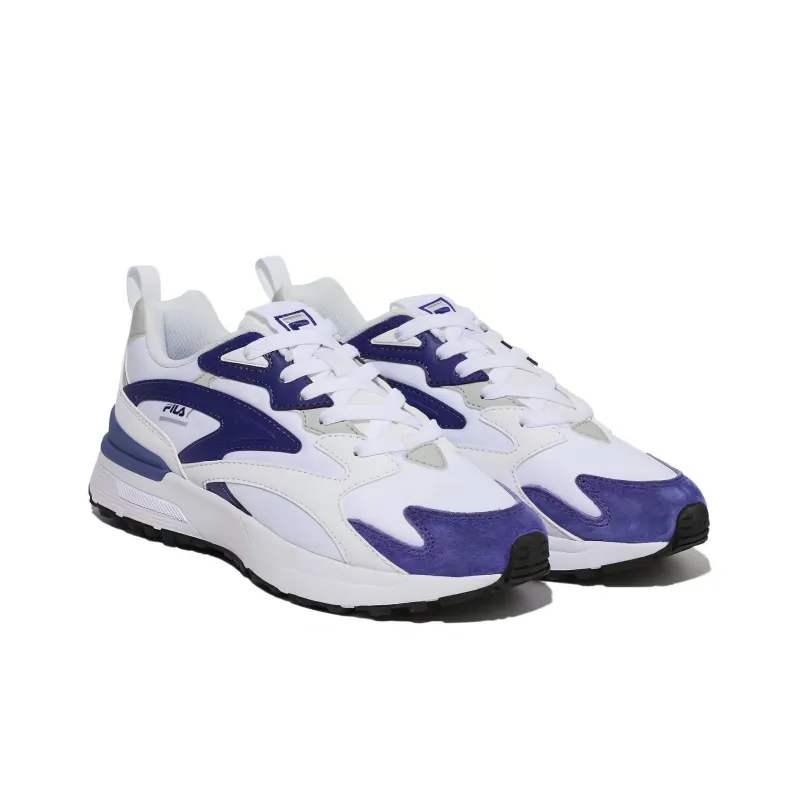 FILA Zagato Anti Slip Wear Resistant Low Top Running Shoes Unisex Ink Blue White Korean Style-1