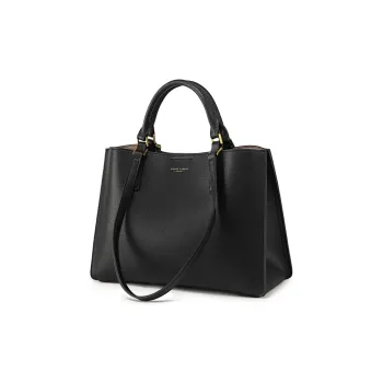 PIERRE CARDIN Cow Leather Shoulder Bag, Crossbody Bag, Handbag Regular Women's Black