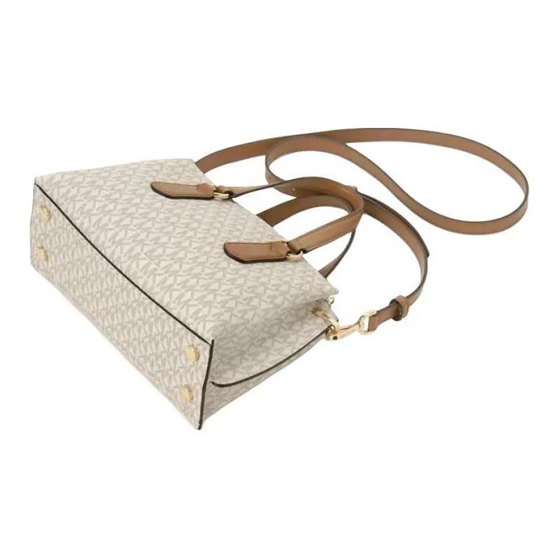 MICHAEL KORS Artificial Leather Shoulder Bag, Crossbody Bag Trumpets Women's Vanilla White & Brown-4