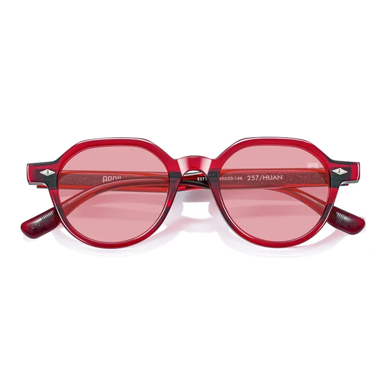 APRIL Plate Frame Irregular Shape Sunglasses With Polarized Lenses Unisex-19