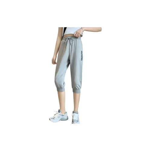 Muzi Casual Pants Women's Light Gray