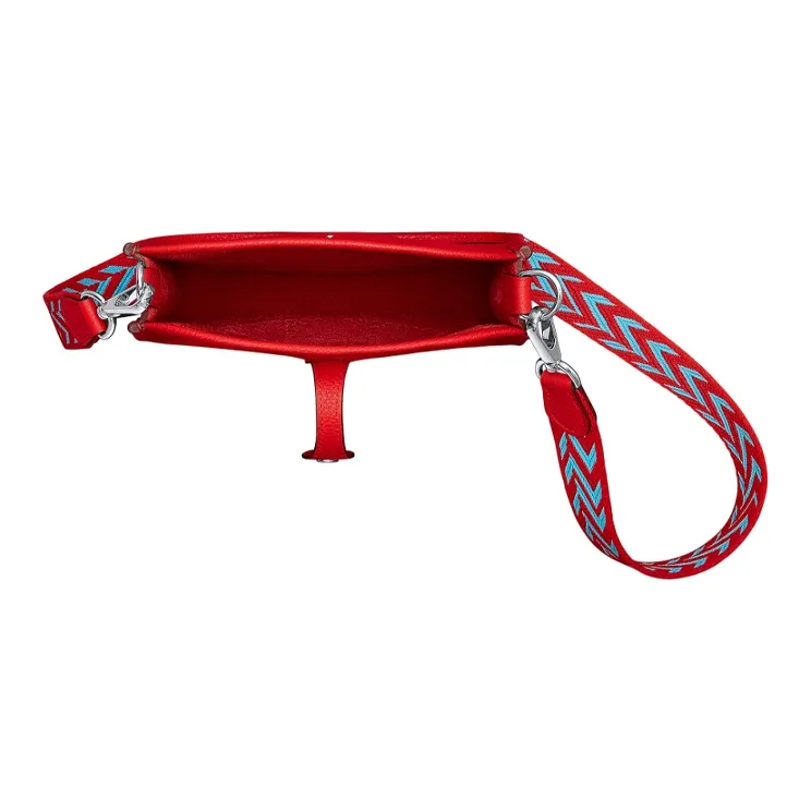 HERMES Cow Leather Crossbody Bags Shoulder Bags 16 Women's Red-3