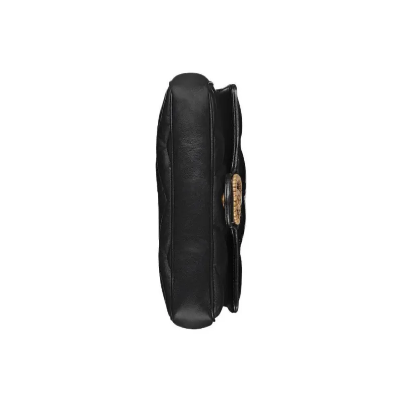 GUCCI GG Marmont Leather Shoulder Bag, Crossbody Bag Mini Women's Black-8