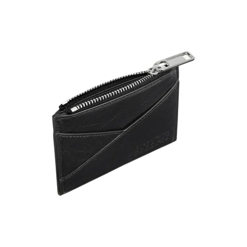 MM6 Maison Margiela Calfskin Card Holder Men's Black-2