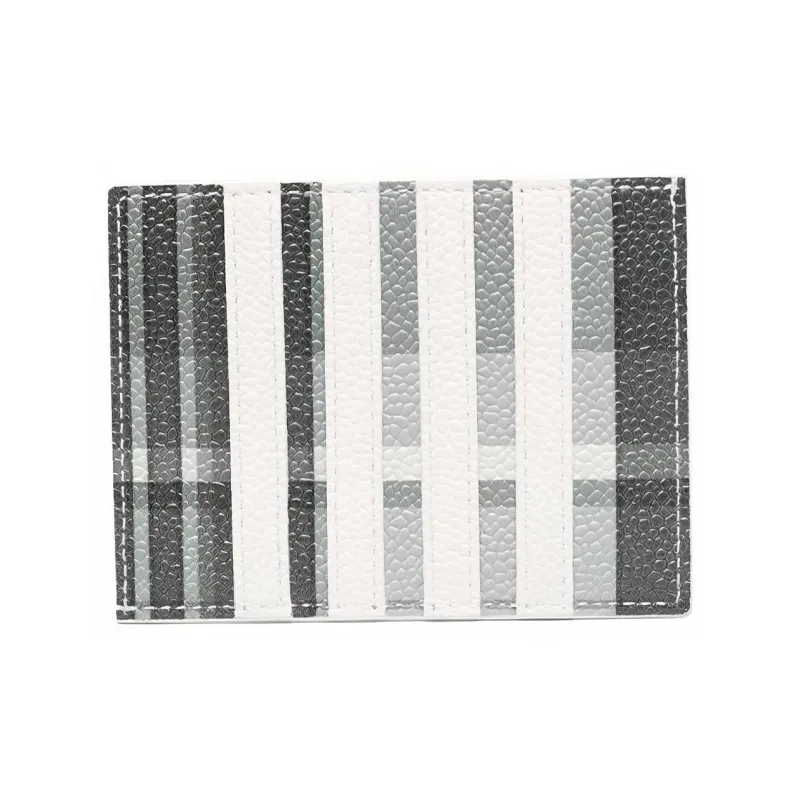 THOM BROWNE Logo Tag Check Pattern Cardholder-1