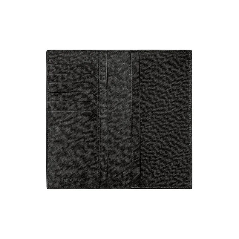 MONTBLANC Full grain Calf Leather Business Card Holder Wallet Men's Black-1