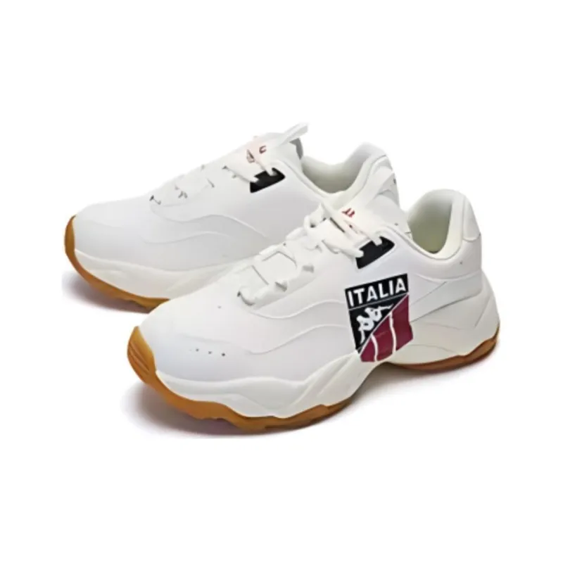 Kappa Cushioned Slip Resistant Low Top Running Shoes Women's White Black Red-3