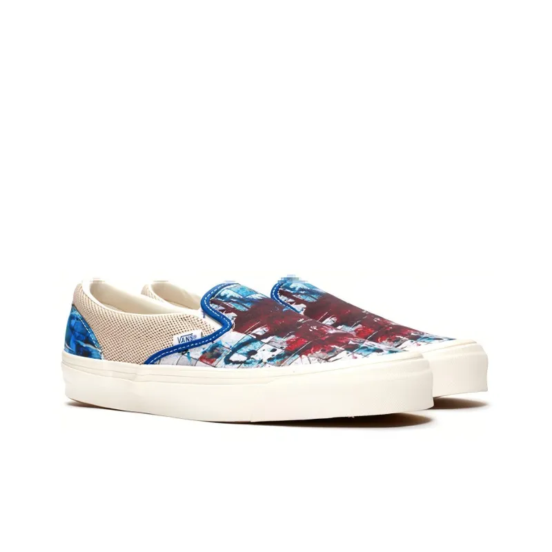 Vans Slip On Ralph Steadman Checkerboard Blue-1