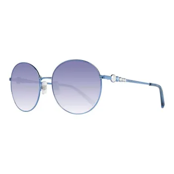 Swarovski Round Sunglasses Women's Blue