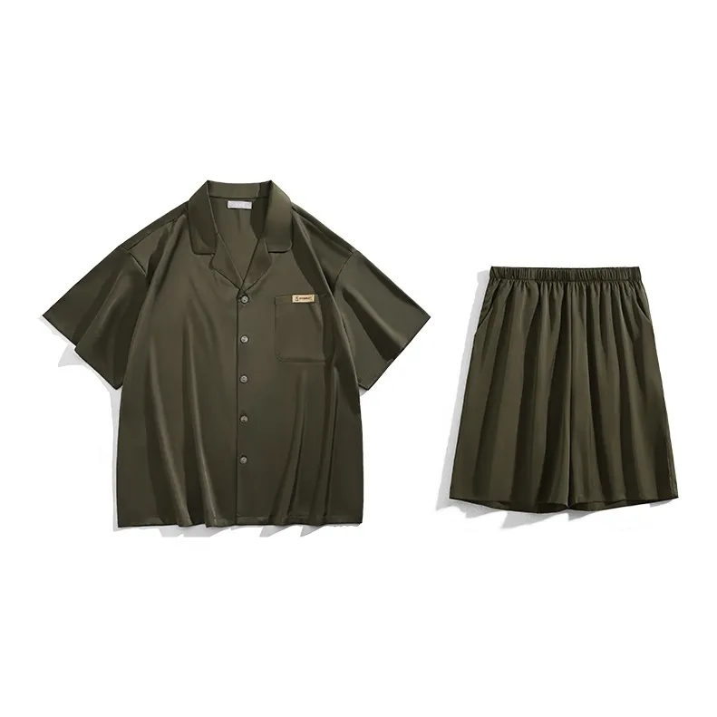 Fadaiqi Pajama Set Men's Army Green-0