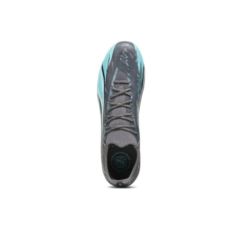 PUMA Ultra Ultimate MG Rubber Short Studs Cushioning Wear Resistant Soccer Shoes Unisex Black Blue-3