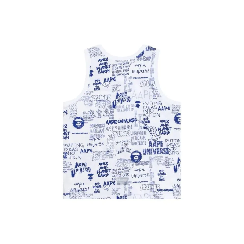 Aape Sketch print Cotton Tank Top-1