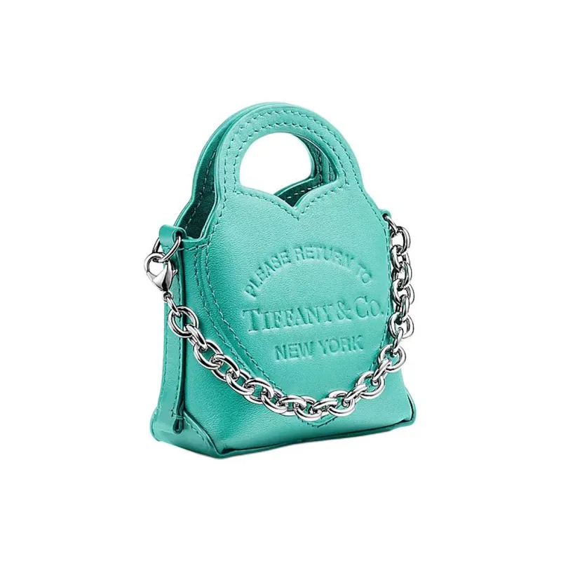 TIFFANY & CO. Return To Tiffany Collection Calfskin Handbag Nano Women's Blue-1