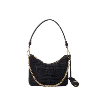 PRADA Re-Edition Leather Controller Handbag Shoulder Bag Women's Black