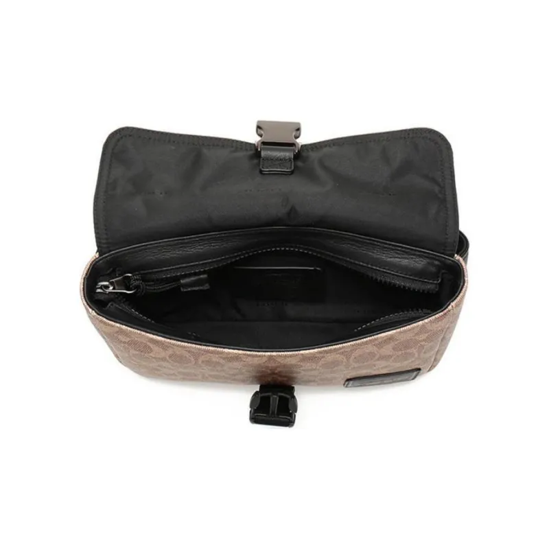 COACH Pacer Canvas Fanny Pack Men's Tan/Light Black-5