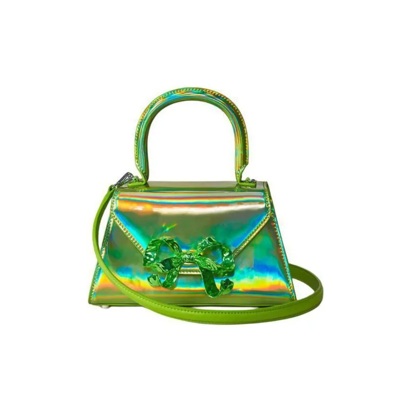 Self-portrait Cow Leather Shoulder Bag Crossbody Bag Handbag Mini Women's Mint Green-1