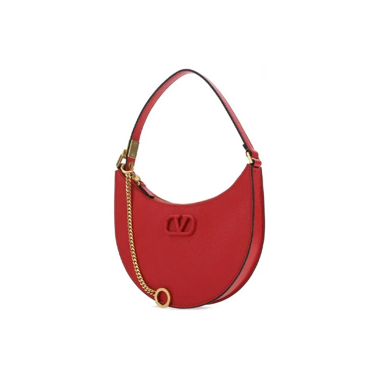 Valentino Vlogo Grained Calfskin HOBO Bag Shoulder Bags Handbags Mini Women's Red-1