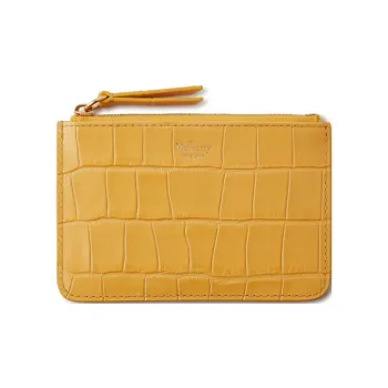 Mulberry Leather Wallet Unisex Sunflower Yellow