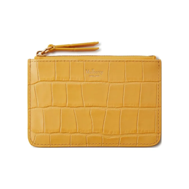 Mulberry Leather Wallet Unisex Sunflower Yellow-0