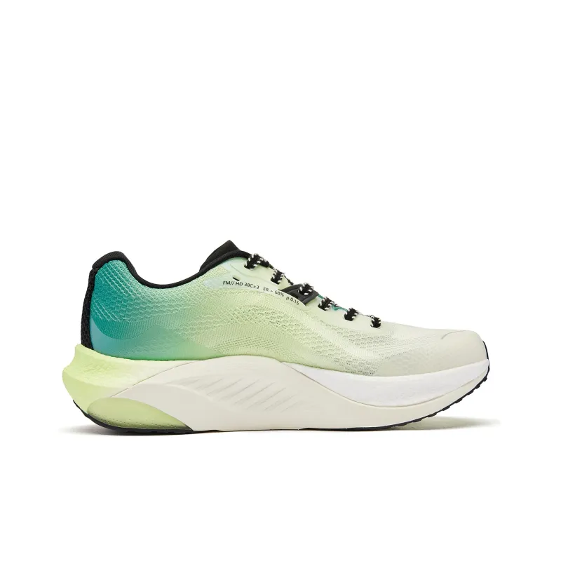 QIAODAN Cushioned Slip Resistant Abrasion Resistant Low Top Rubber Outsole Sprint Running Shoes Men's Shimmer Green-1