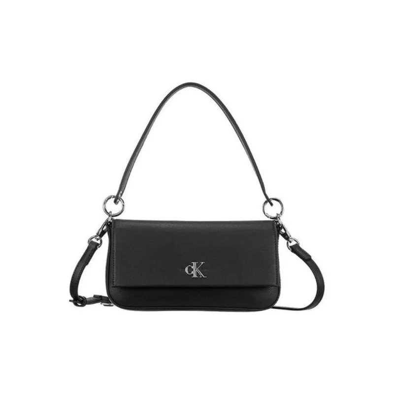 CALVIN KLEIN Synthetic Material Baguette Bag, Shoulder Bag, Handbag, Crossbody Bag, Shoulder Bag Women's Black-1