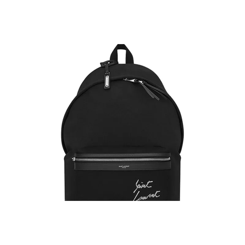 SAINT LAURENT Cotton And Canvas Backpack Regular Men's Black-5