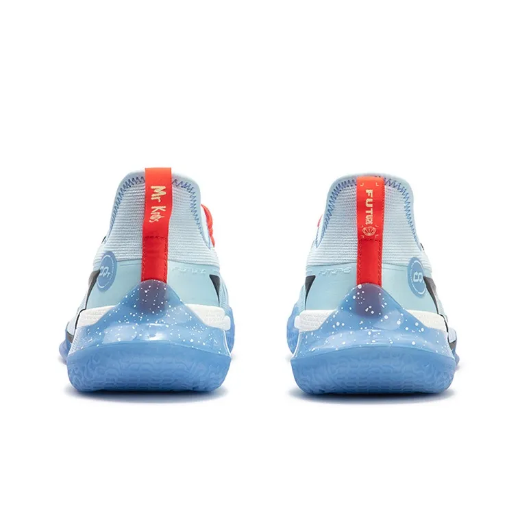 361° BIG3 Future Crab Boss Cushioning Anti Slip Wear Resistant Breathability Low Top Basketball Shoes Men's Sky Blue-3