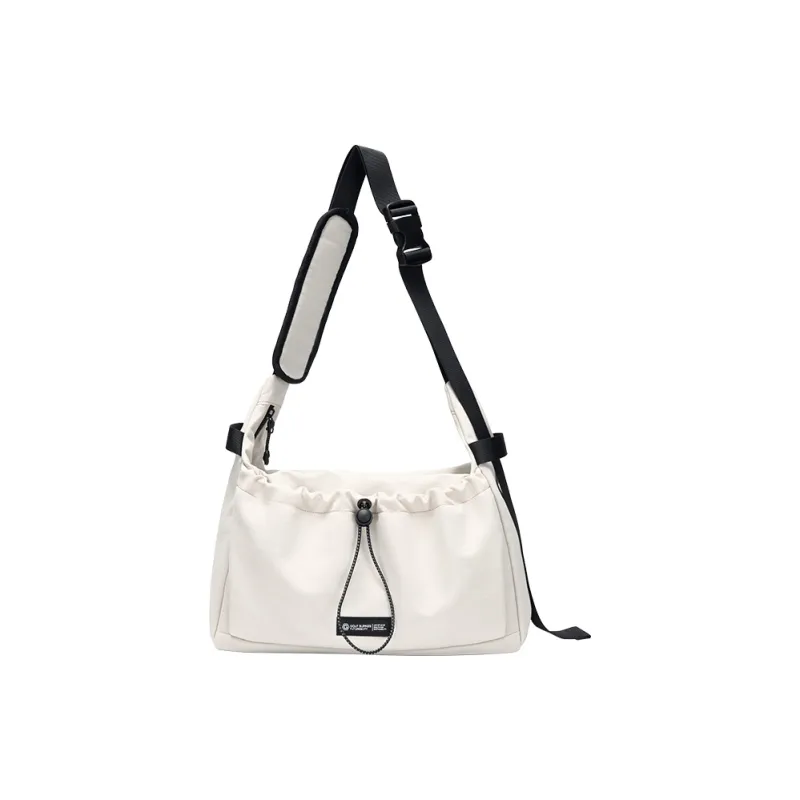 GOLF Fabric Shoulder Bag, Crossbody Bag Regular Unisex Raven Black/Light Apricot-6