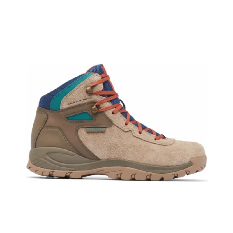 Columbia NEWTON RIDGE Cushioning Wear-Resistant High-Top Trekking Shoes Men's Brown Orange Blue-1