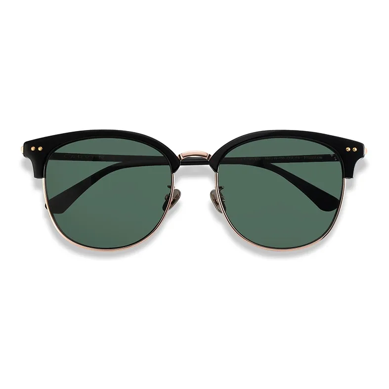 APRIL Plate Frame Titanium Round Sunglasses Unisex-3