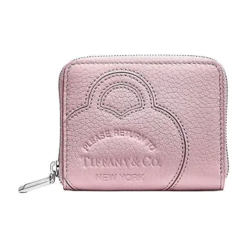 TIFFANY & CO. Return To Tiffany Collection Taurillon Leather Wallet Small Size Women's Crystal Pink