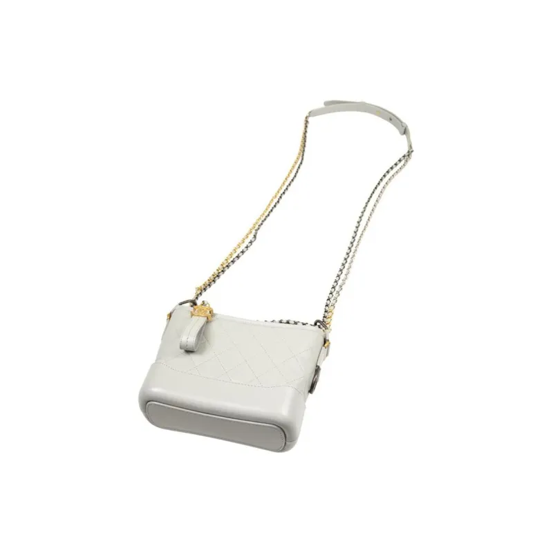 CHANEL Gabrielle Calfskin Hobo Bag, Handbag, Shoulder Bag, Crossbody Bag Trumpets Women's White-3