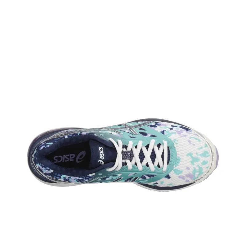 Asics Gel-Cumulus 18 Anti-Slip And Wear-Resistant Breathable Low-Top Running Shoes Women's Blue White-2