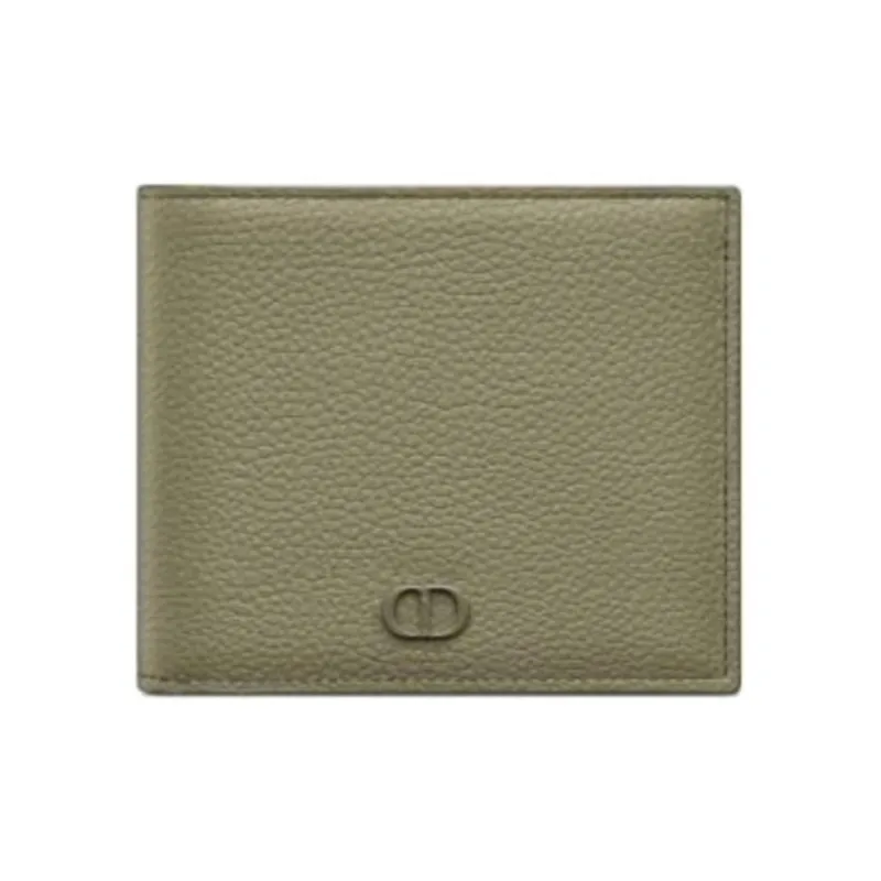 DIOR Grained Calfskin Wallet Men's Green-0