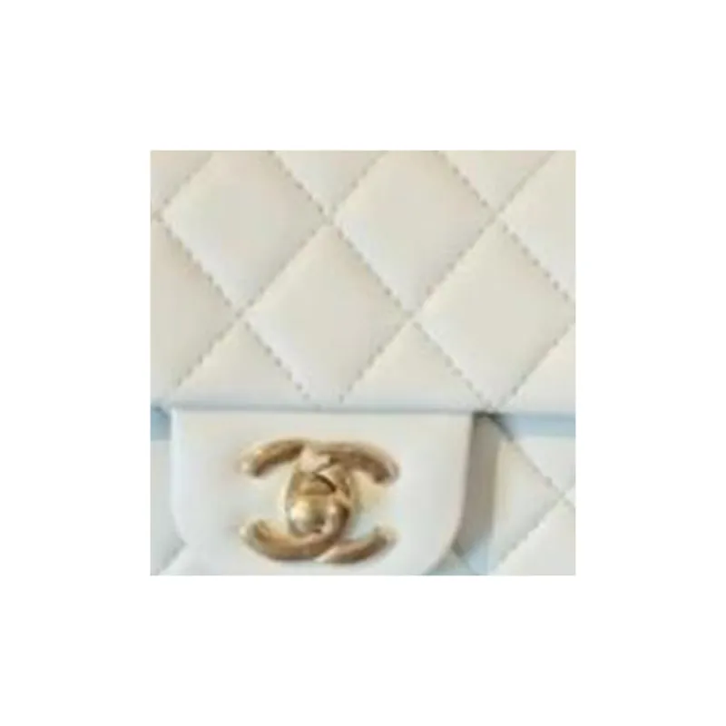 CHANEL Classic Flap CF Lambskin Shoulder Bag, Crossbody Bag Mini Women's Light Gray Blue-1