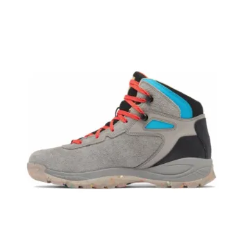 Columbia NEWTON RIDGE Cushioning High-Top Trekking Shoes Men's Gray Red Blue