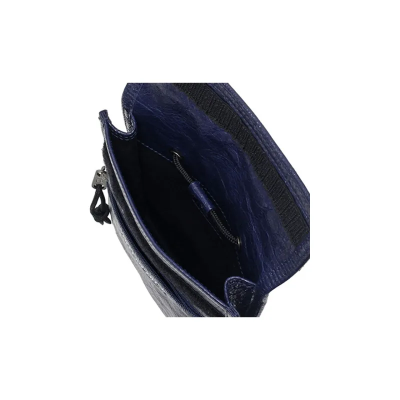 Balenciaga Explorer Lambskin Cell Phone Pouch Shoulder Bag Crossbody Bag Small Size Men's Navy Blue-7