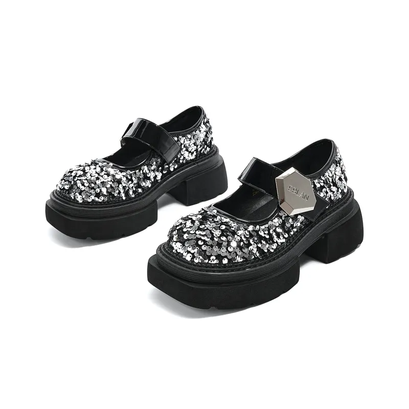 EBLAN Loafers Women's Silver-3