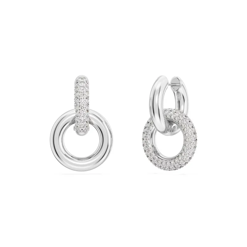Swarovski Rhodium-Plated Earrings Women's Silver-3