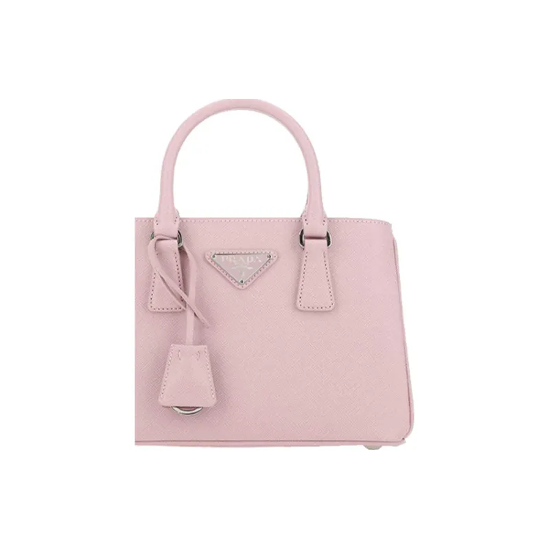 PRADA Cow Leather Tote Bag Shopping Bag Handbag Women's Pink-4