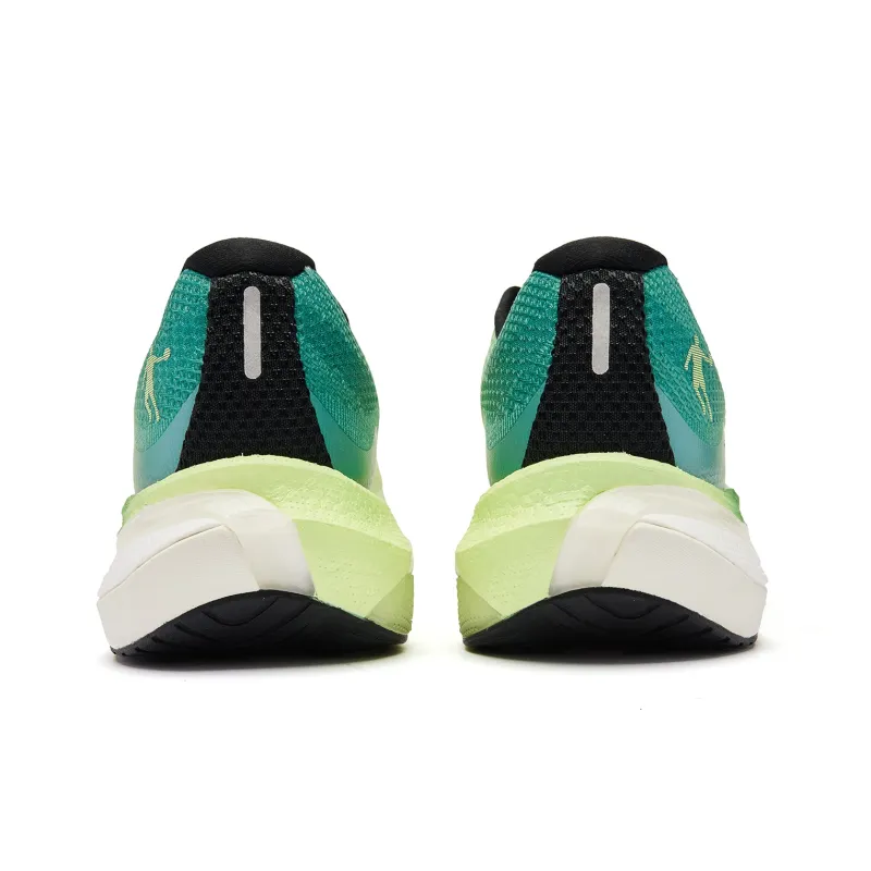 QIAODAN Cushioned Slip Resistant Abrasion Resistant Low Top Rubber Outsole Sprint Running Shoes Men's Shimmer Green-4