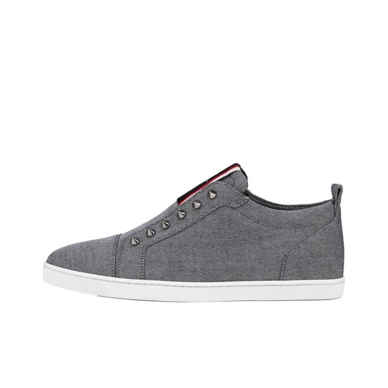 CL LUBOTING F.A.V Fique A Vontade Low-Top Skateboard Shoes Men's Gray-0