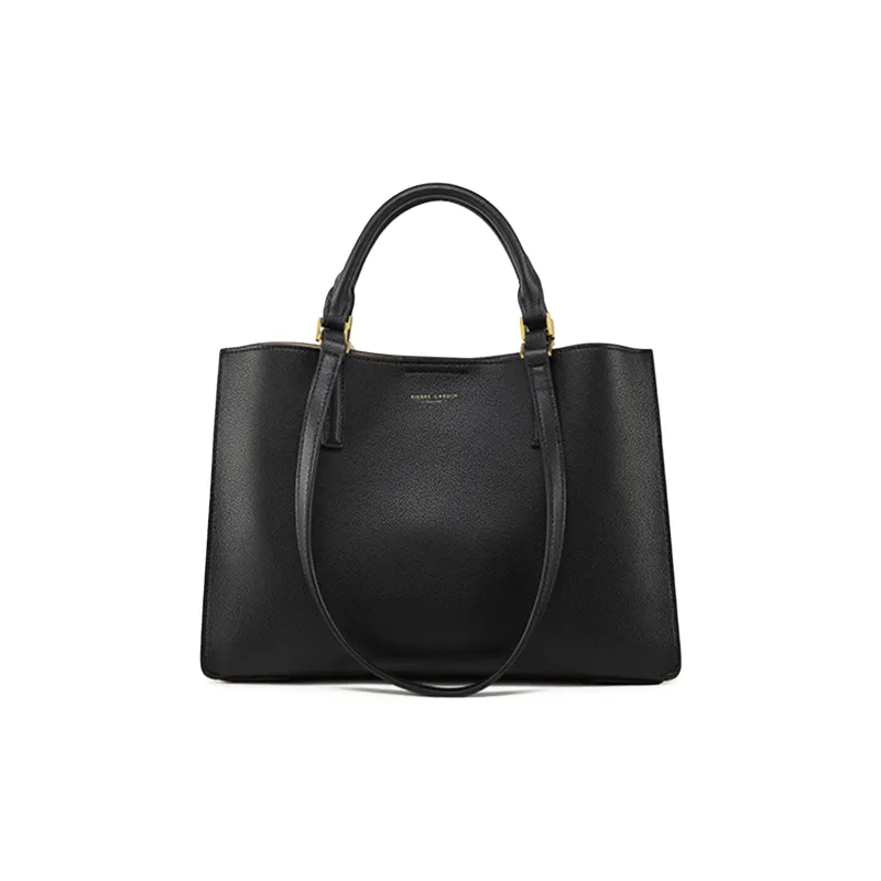 PIERRE CARDIN Cow Leather Shoulder Bag, Crossbody Bag, Handbag Regular Women's Black-1