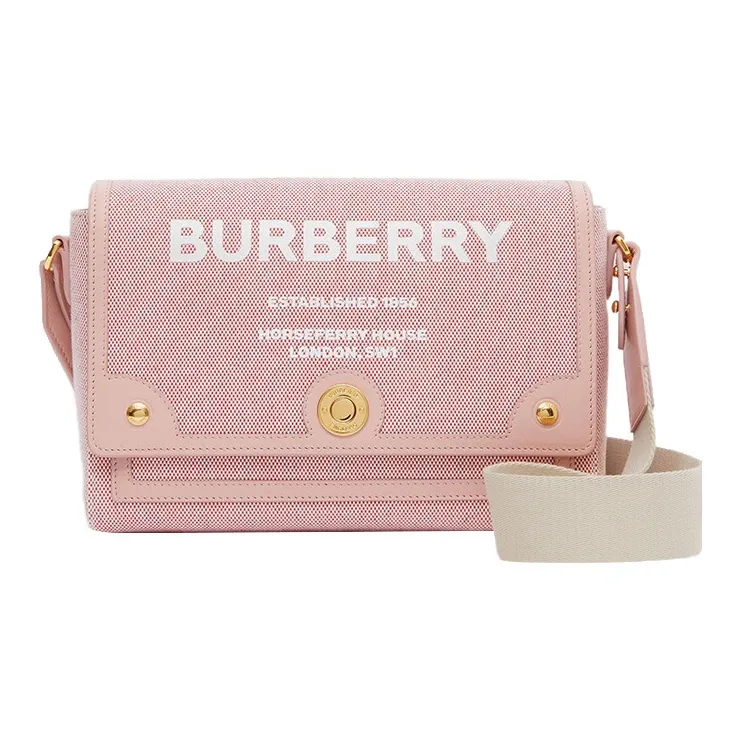Burberry HorseferryNote Leather Messenger Bag Shoulder Bag Crossbody Bag Regular Women's Bright Red/Dark Pink-0