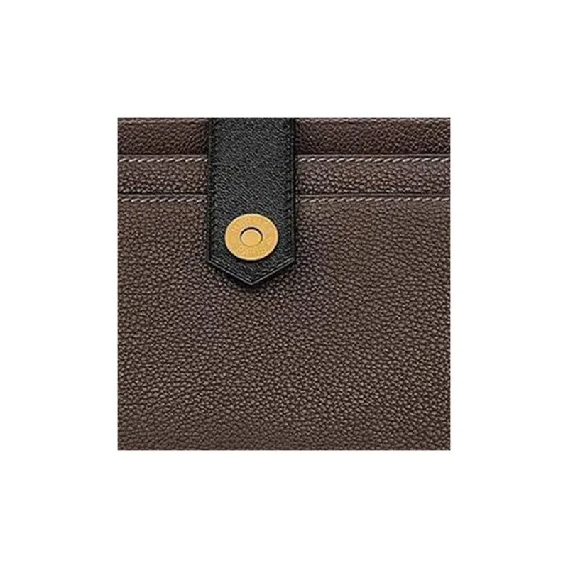 HERMES Barénia Faubourg Calfskin With Mysore Goat Skin Crossbody Bag Shoulder Bag Women's Brown & Black-4