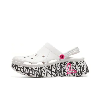Skechers Max Cushioning Foamies 'White Black Pink' Women's