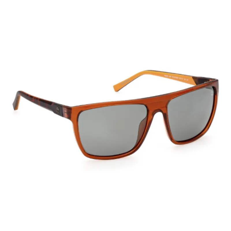 Timberland Rectangular Sunglasses Men's Brown-6