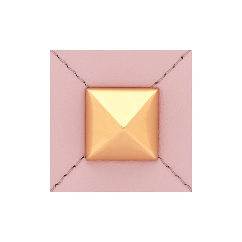 Valentino ROMAN STUD Cow Leather Wallet Small Size Women's Pink-7